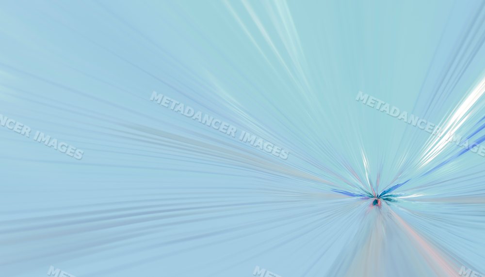 Abstract digital art showing radial light burst with blue tones