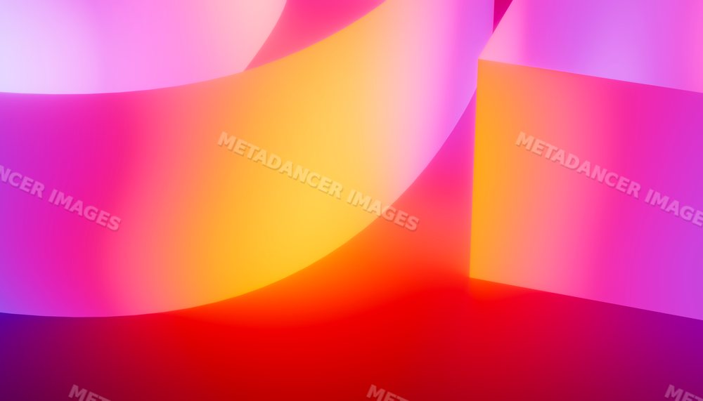Abstract colorful digital design with smooth curved shapes