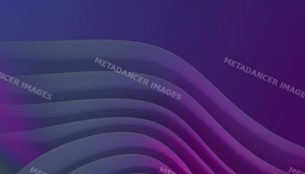 3d rendering of smooth curved shapes with purple gradient background