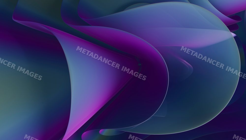 Colorful digital 3d rendering of smooth abstract illustration shapes