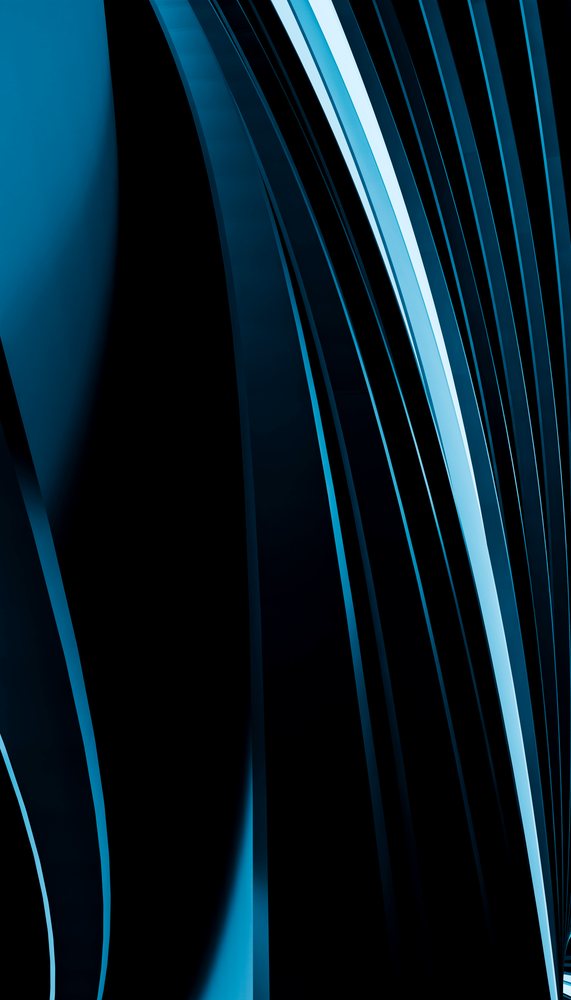Smooth curved blue and black architectural lines form a futuristic modern design with seamless surfaces and geometric patterns.