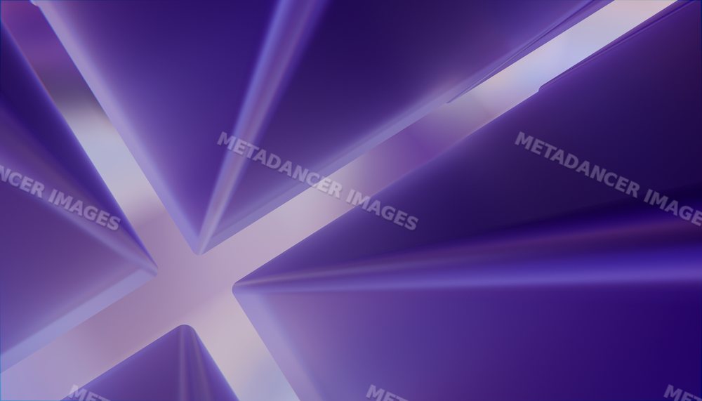 Abstract 3d purple geometric shapes create a modern digital art design