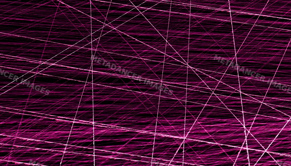 Abstract digital artwork with intersecting purple lines on dark