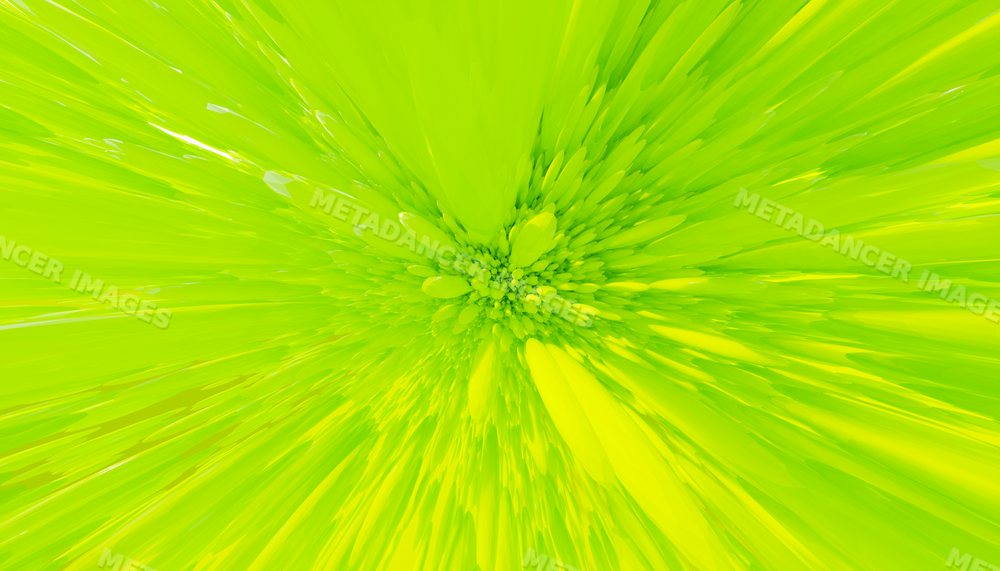 Abstract vibrant yellow-green burst creating a dynamic motion effect