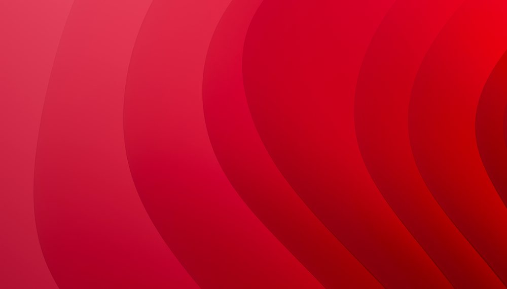 Red abstract background featuring smooth curved layered shapes