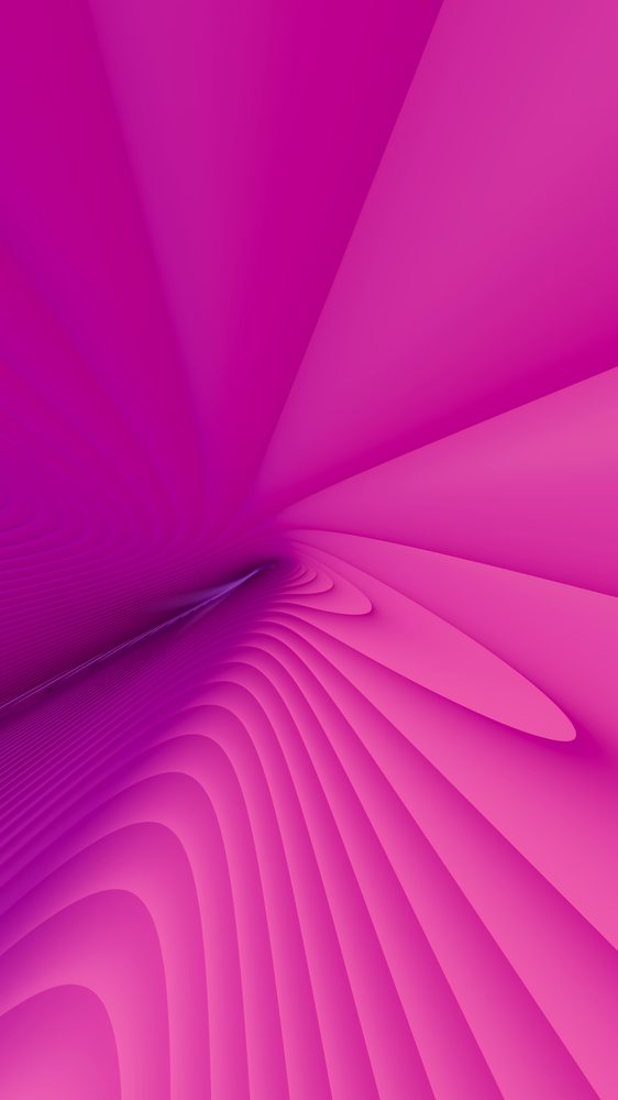Digital abstract illustration featuring smooth flowing purple and pink curved waves with ripple effects.