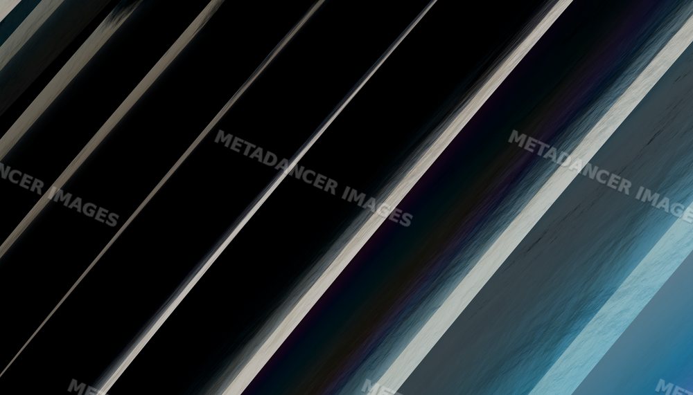 Diagonal black and gray striped pattern on reflective metal surface