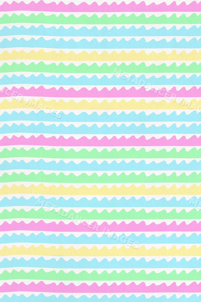 Abstract pastel wavy line pattern with colorful horizontal stripes