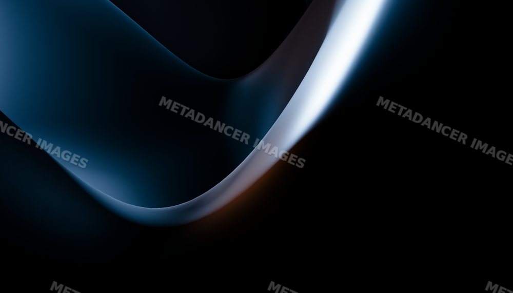 Abstract smooth dark curves create a flowing modern design with light