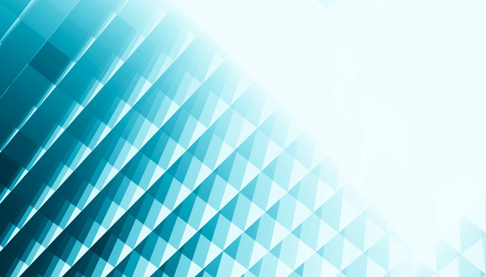 Blue abstract geometric triangular pattern with gradient light effect and modern design.