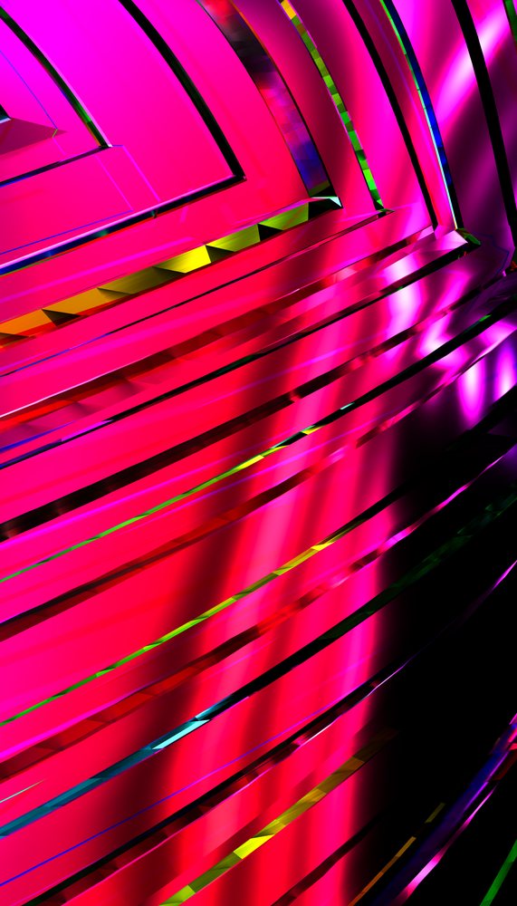 abstract colorful diagonal striped pattern with vibrant pink, purple, red, green, and yellow hues on a black background.