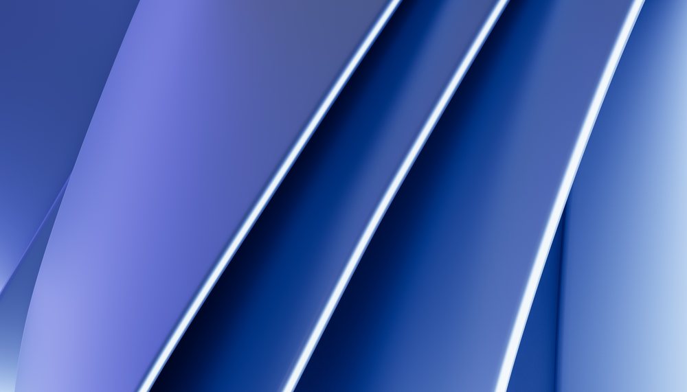 Abstract digital render showcases a smooth blue gradient with curved shapes and flowing lines.