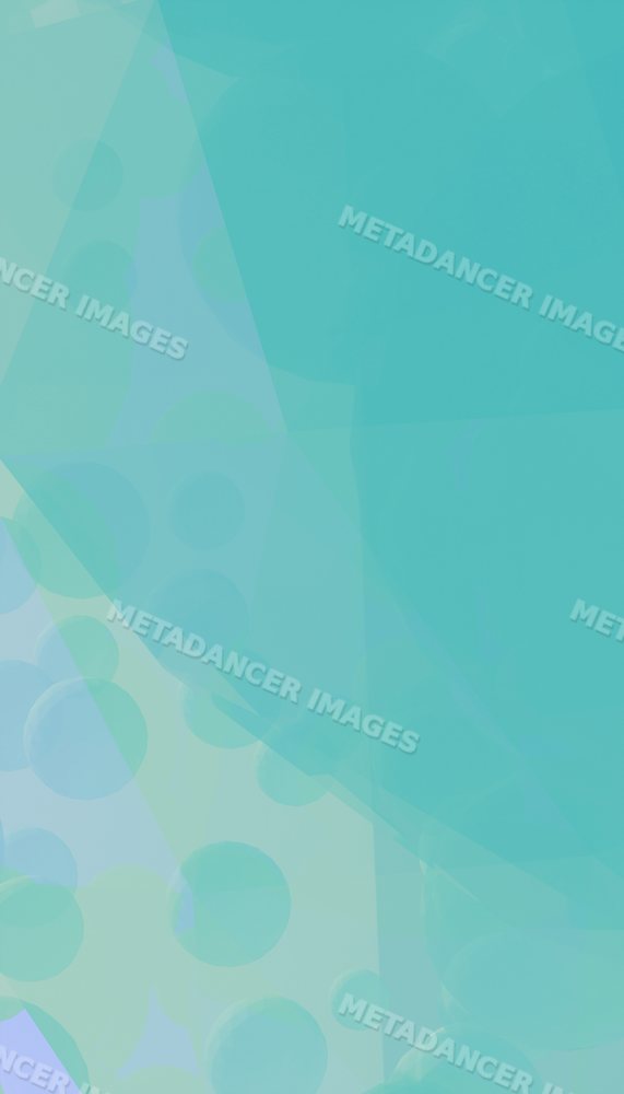 Abstract overlapping transparent shapes with circular bubble patterns