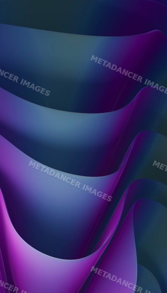 Abstract digital illustration of flowing purple and blue smooth curves