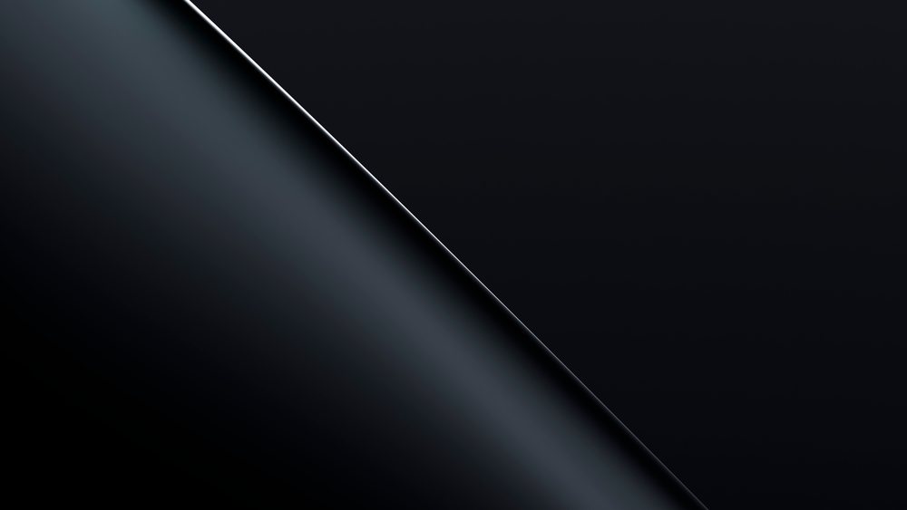 Smooth curved black surface with matte finish and subtle light reflection in a minimalist abstract digital illustration.