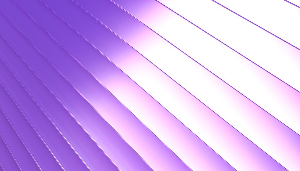 Abstract purple diagonal stripes with light reflections form a smooth geometric pattern and modern digital design.