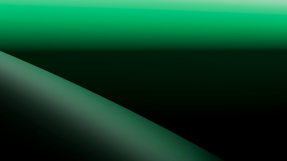 Abstract digital illustration showing a smooth green gradient with curved shapes and soft color transitions.