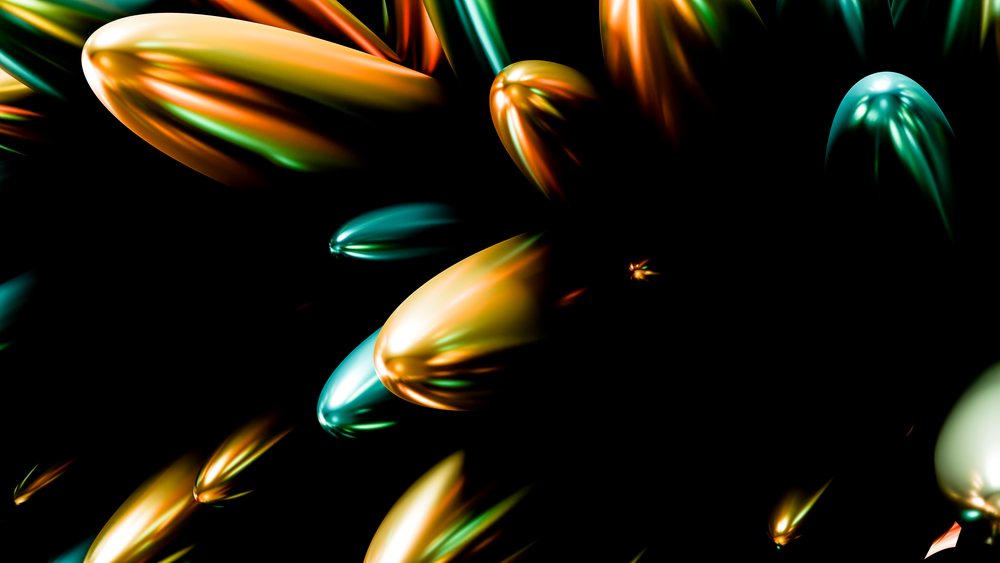 Close-up macro photograph showing rapeseed pods with golden and green seeds clustered against a black background.