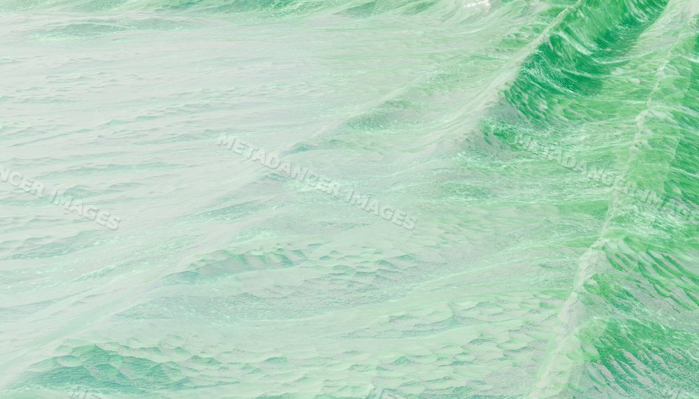Close-up of soft green fabric with detailed texture and folds
