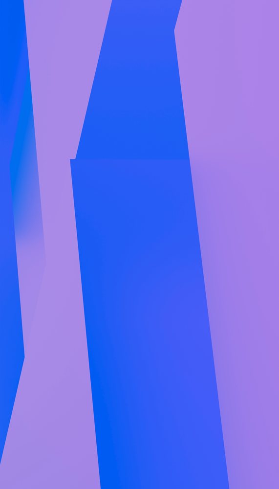 Abstract digital artwork featuring blue and purple geometric shapes with smooth gradient transitions.
