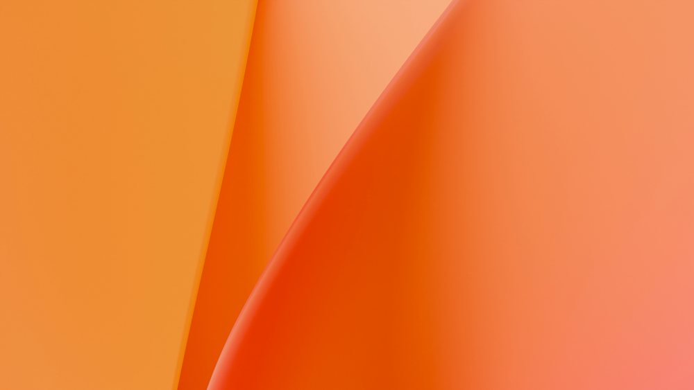 Abstract digital illustration with smooth orange gradients and curved shapes forming a minimalist modern design.