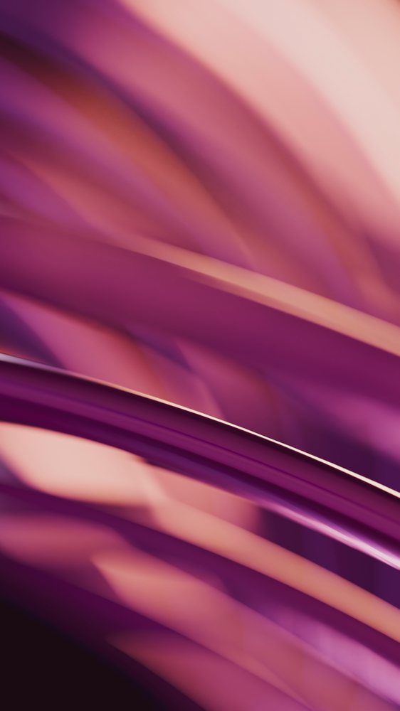 Abstract digital illustration of smooth flowing purple curved lines forming a dynamic wave pattern.