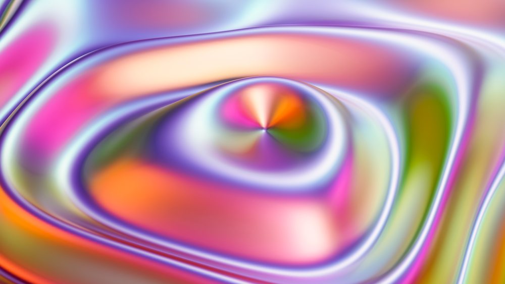 Abstract colorful render with smooth flowing shapes and gradient texture.