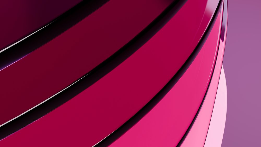 Abstract curved overlapping layers in purple and pink digital illustration.