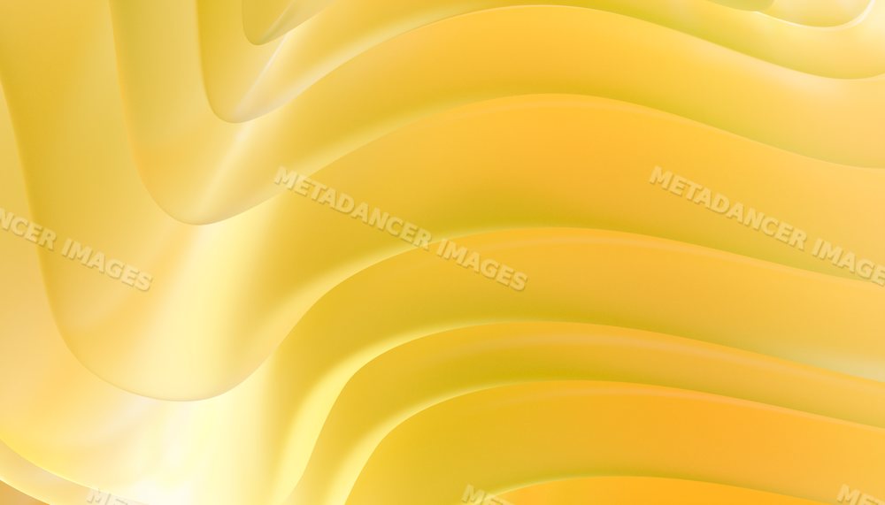 Abstract yellow wave pattern with smooth curved layers and flowing