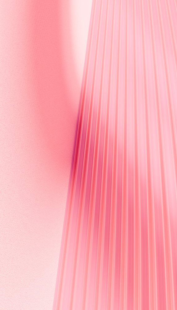 Close-up of pink pleated fabric with soft texture and folds