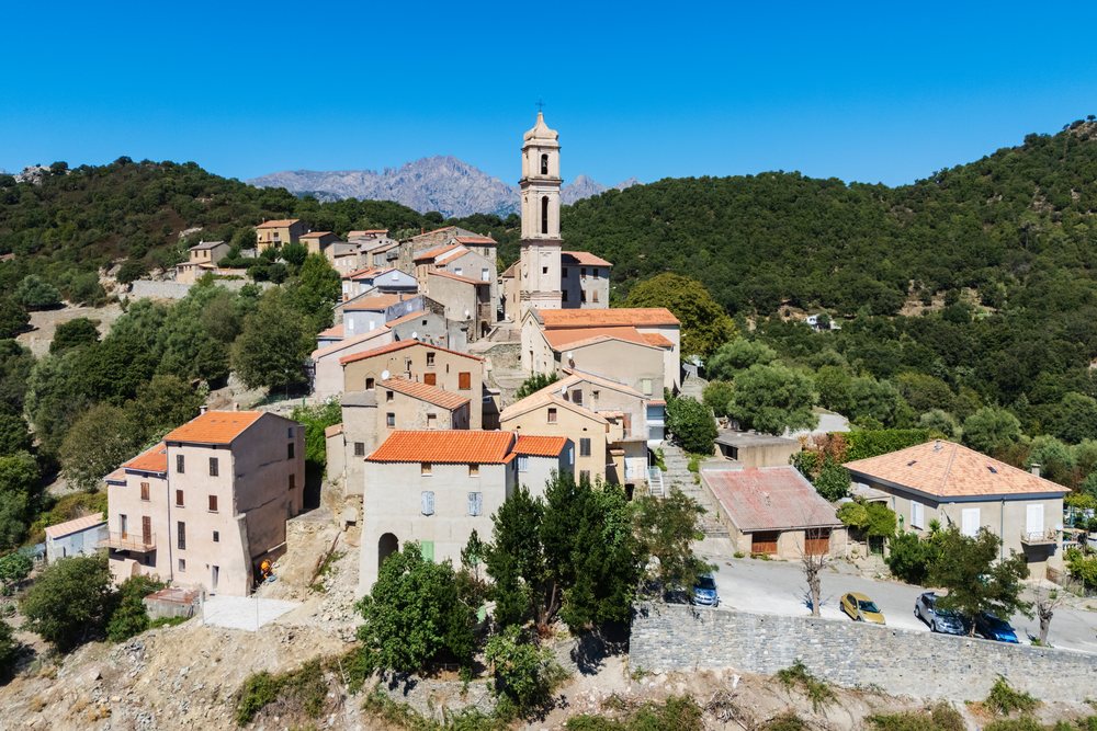 Hill town of, Travel Photography, Soveria, Corsica, France.