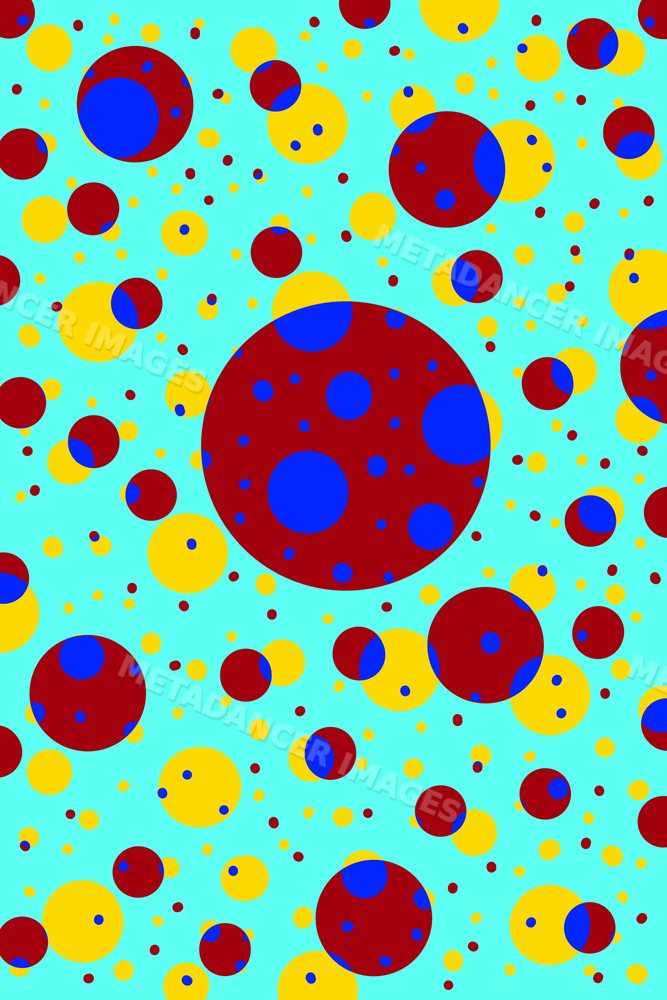 Illustration of colorful overlapping circles