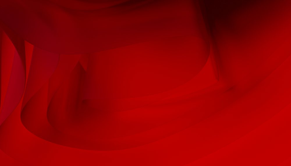 Abstract fluid red curved shapes create a modern layered texture
