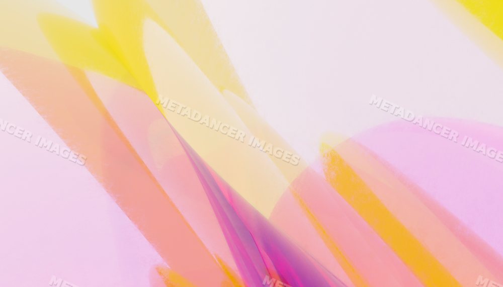 Abstract digital artwork with overlapping pastel shapes in soft hues