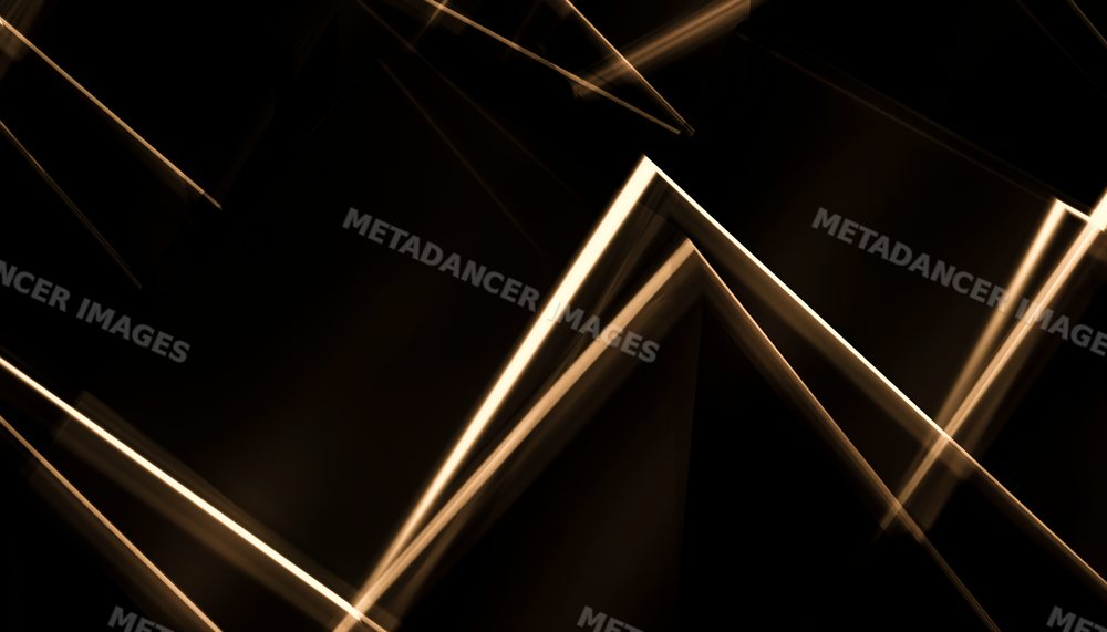 Abstract digital art with glowing diagonal light streaks on dark