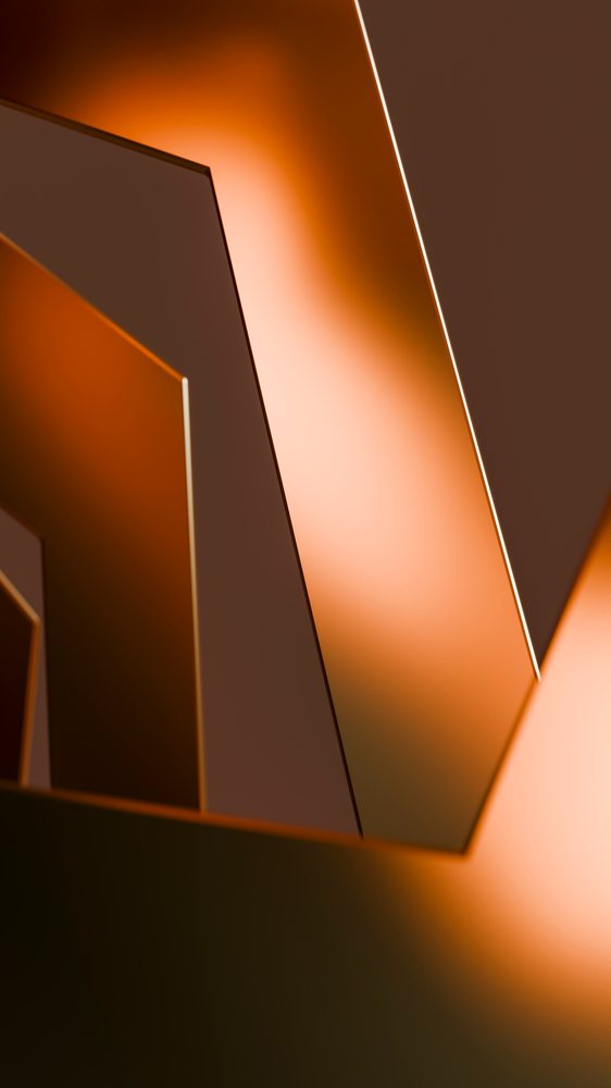 Abstract geometric shapes with angular and curved edges.