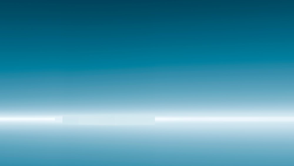 Blue gradient background with smooth glossy surface and bright horizontal light reflection.