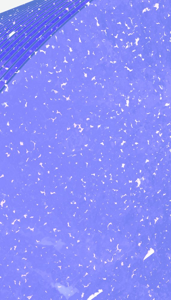 Top view of blue plastic pellets forming a textured pile surface.