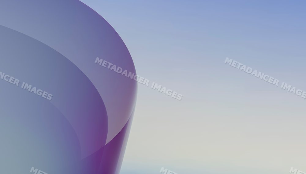Abstract digital rendering with smooth curved purple and blue shapes