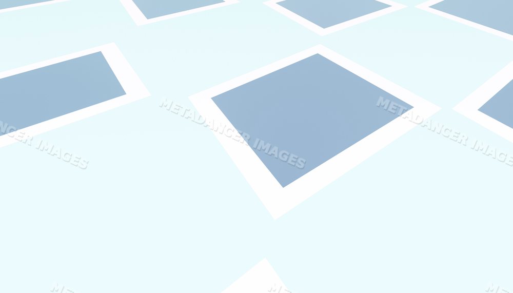 Close-up of blue and white square tile pattern on a floor surface