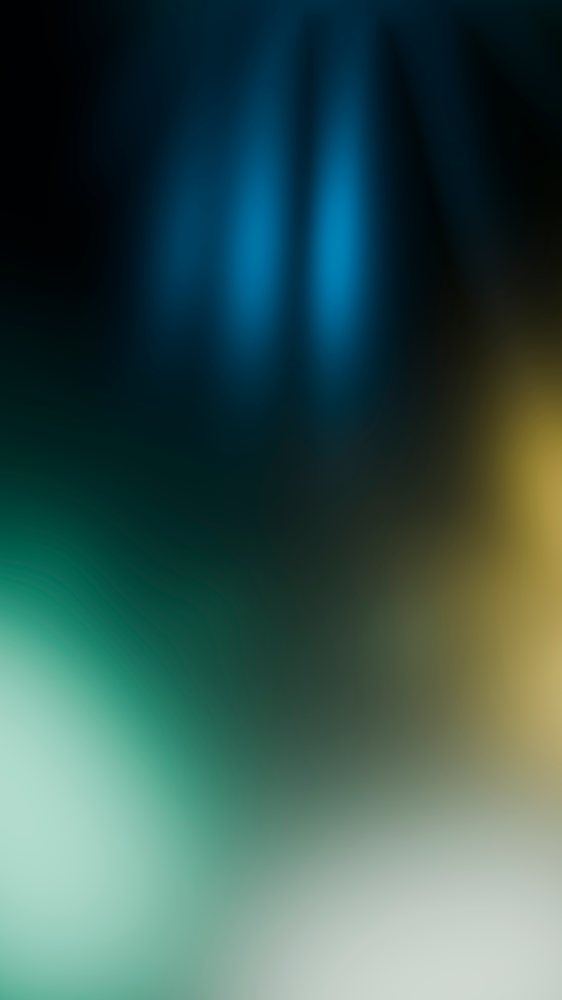 Abstract digital illustration with soft blue, green, and yellow glows on a dark gradient background.