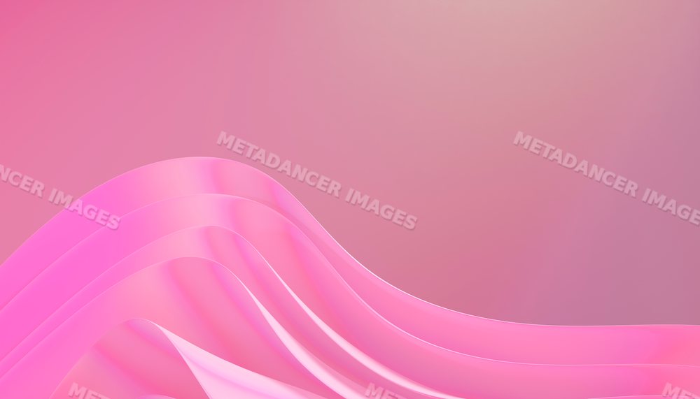 Abstract pink smooth waves with flowing curves on gradient background