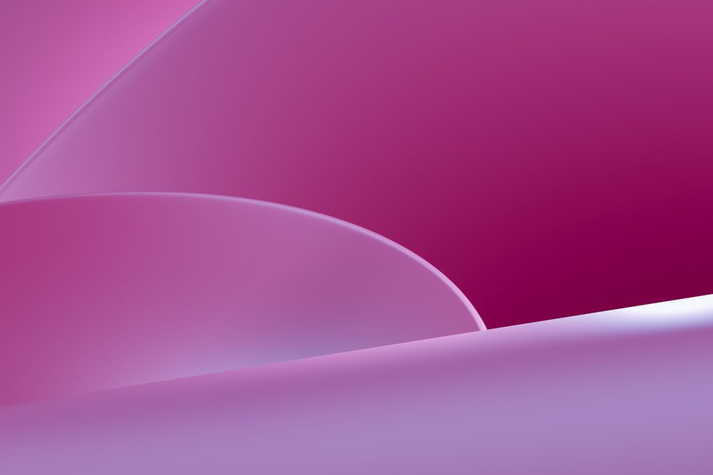Abstract digital art featuring smooth curved shapes in purple and pink tones with a minimalistic background.