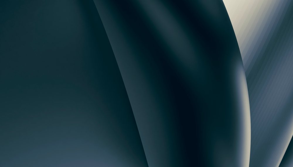 Abstract digital artwork featuring smooth dark curves and gradient lighting with blue tones.