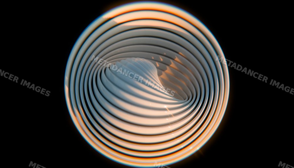 Digital 3d rendering of a white spiral-shaped abstract object