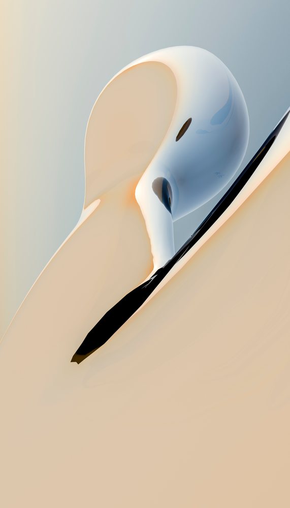 Close-up of a white aircraft propeller blade and engine nacelle