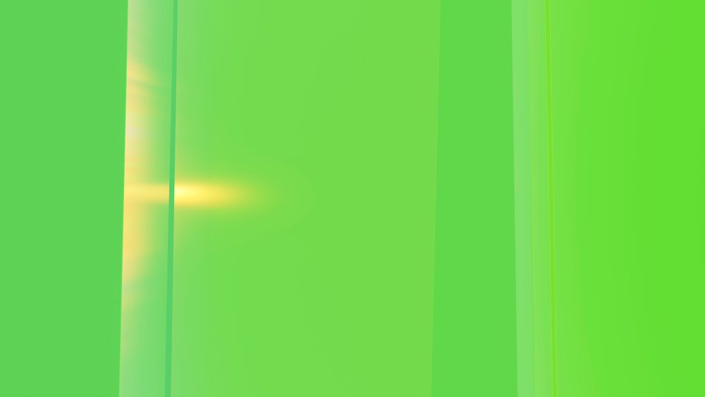 Green glass panels with light reflections creating an abstract translucent background.