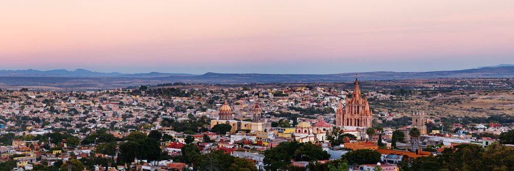 Sunset cityscape of San Miguel de Allende.