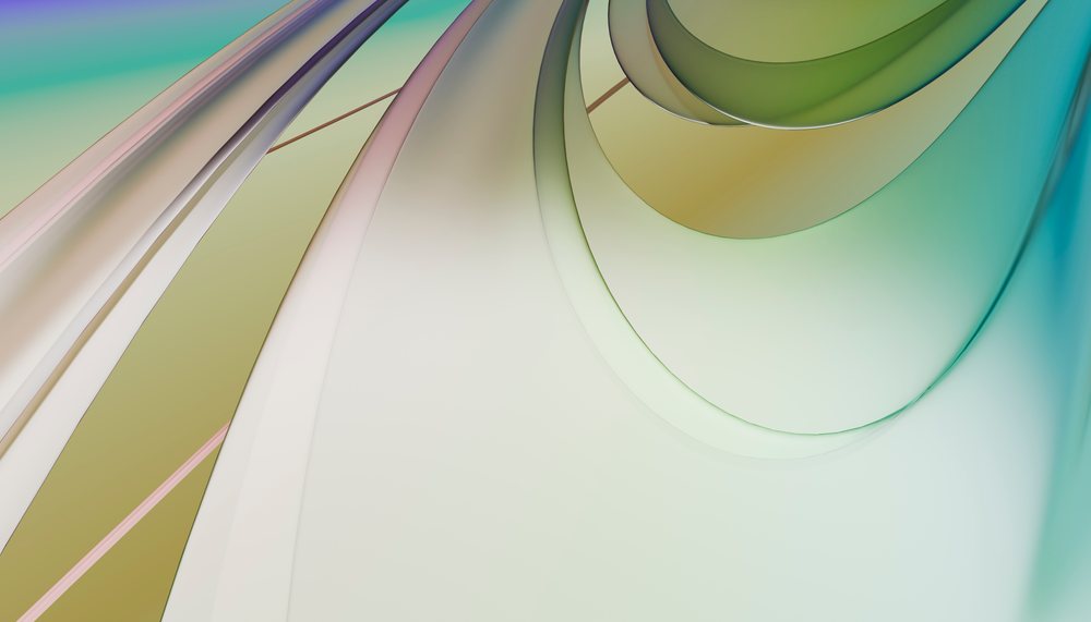 Abstract flowing curved forms in soft pastel tones create a smooth, elegant digital art composition.