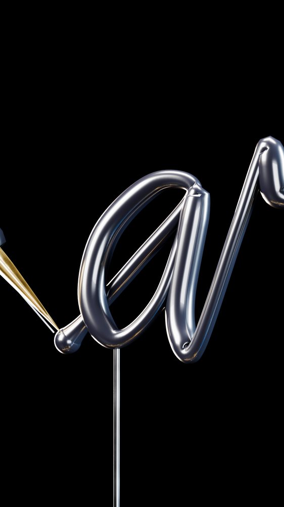 Silver metallic foil balloon shaped like a letter inflates with an attached inflator nozzle against a black background for party decoration.
